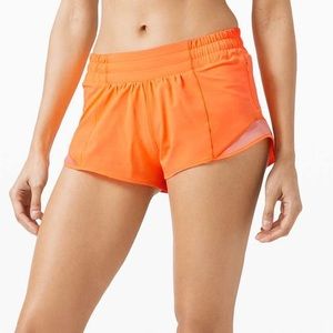 Lululemon Hotty Hot Short II *2.5" in Highlight Orange